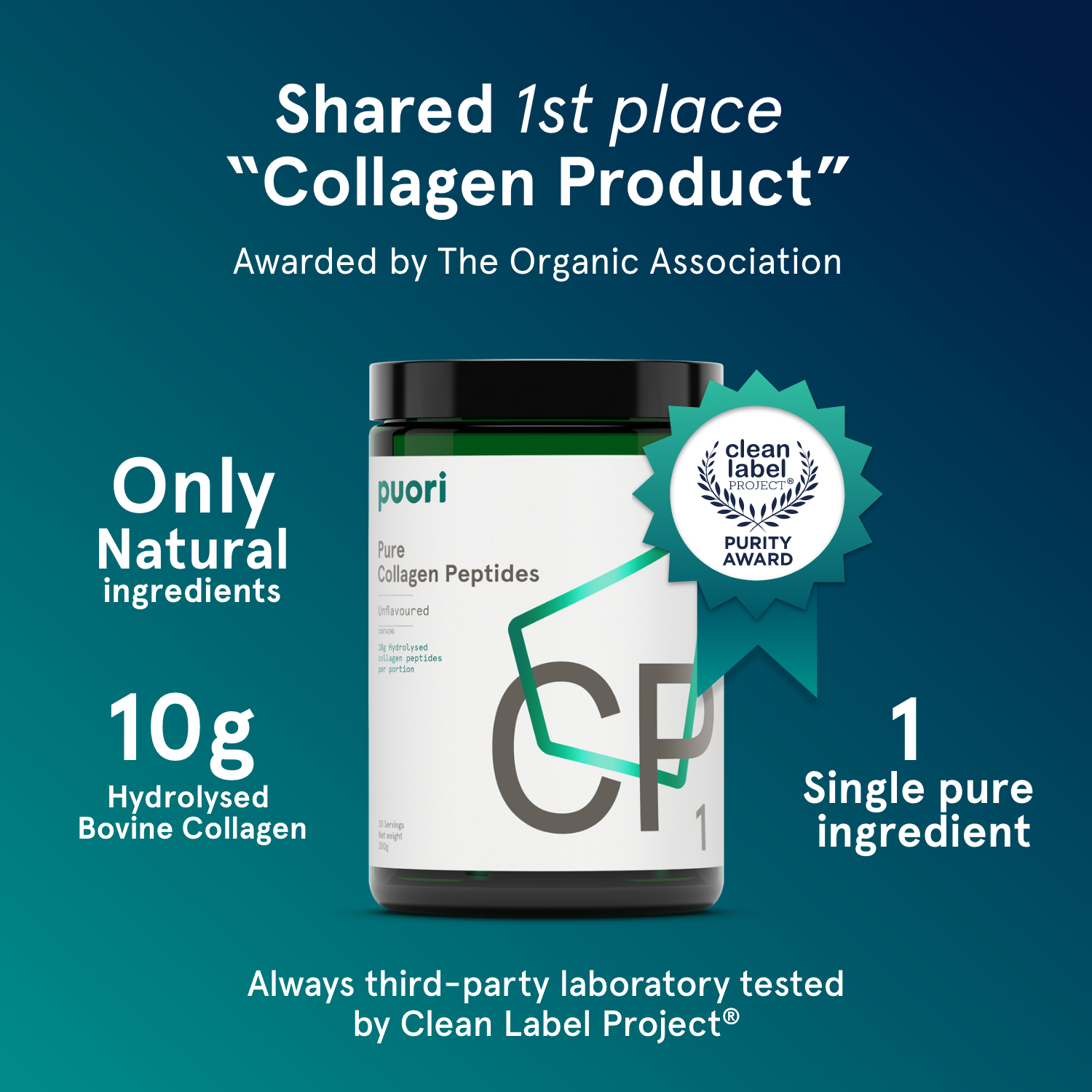 CP1 - Pure Collagen Peptides - 30 servings